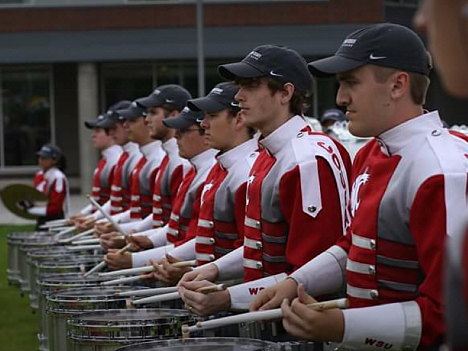 The Cougar Marching Band's Snareline